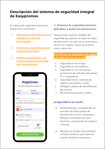 descripcion sistema seguridad